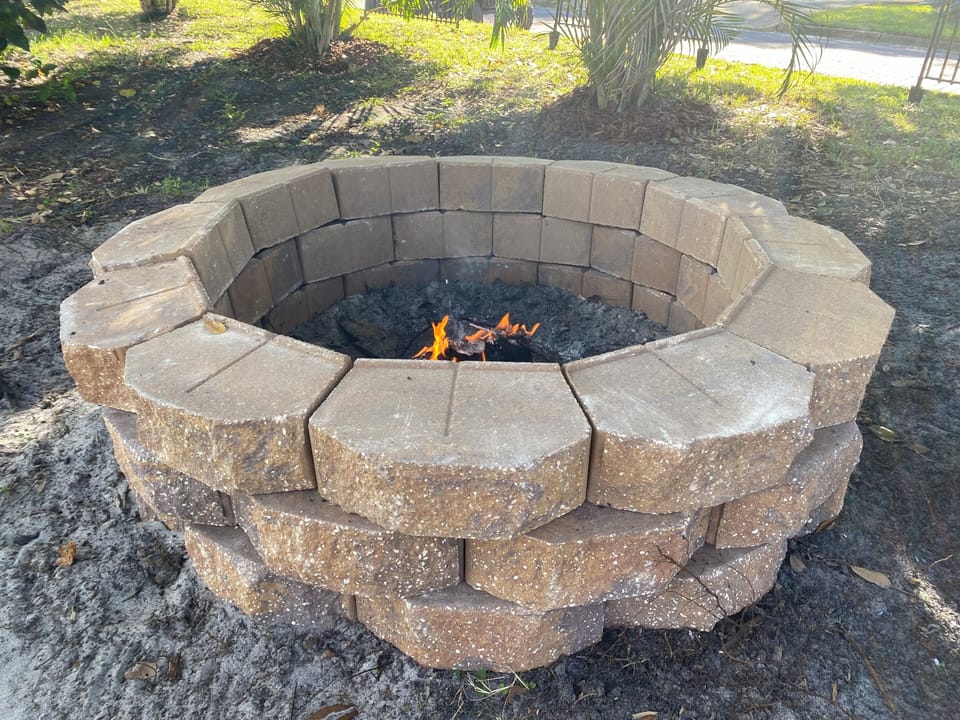 Fire pit for use of guests in garden (when we are not on fire restrictions).
