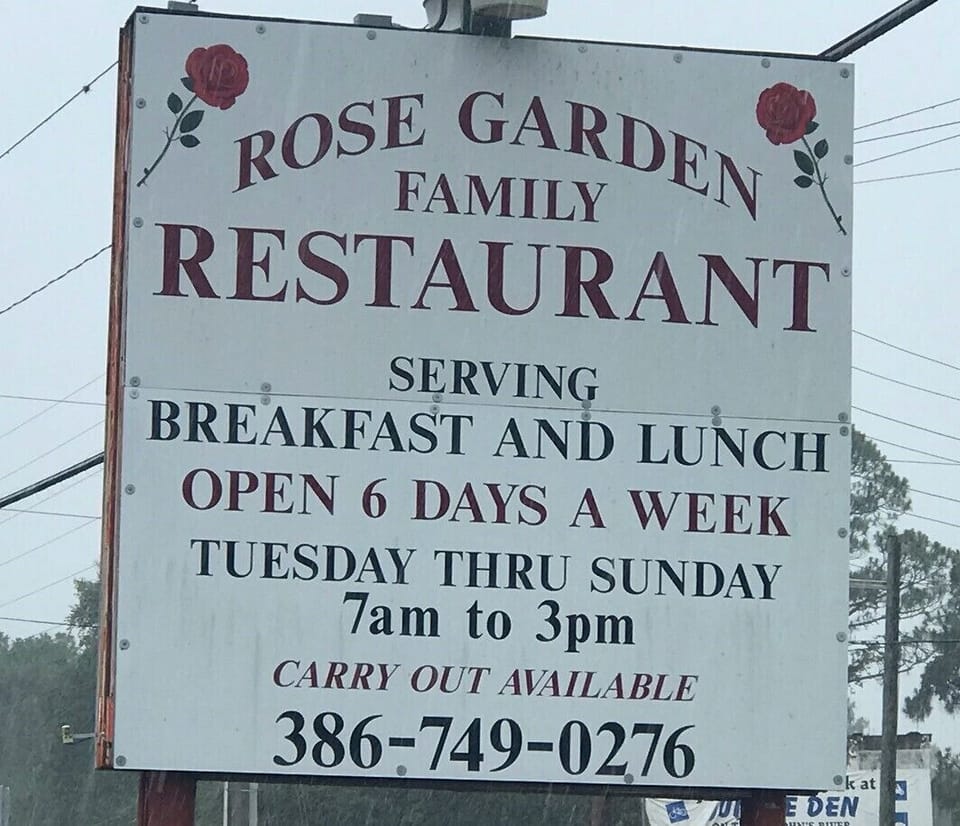 Rose Garden! A great place to go for breakfast or lunch.