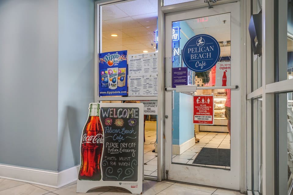 The Pelican Beach Café welcomes guests with casual dining and refreshments during your stay.