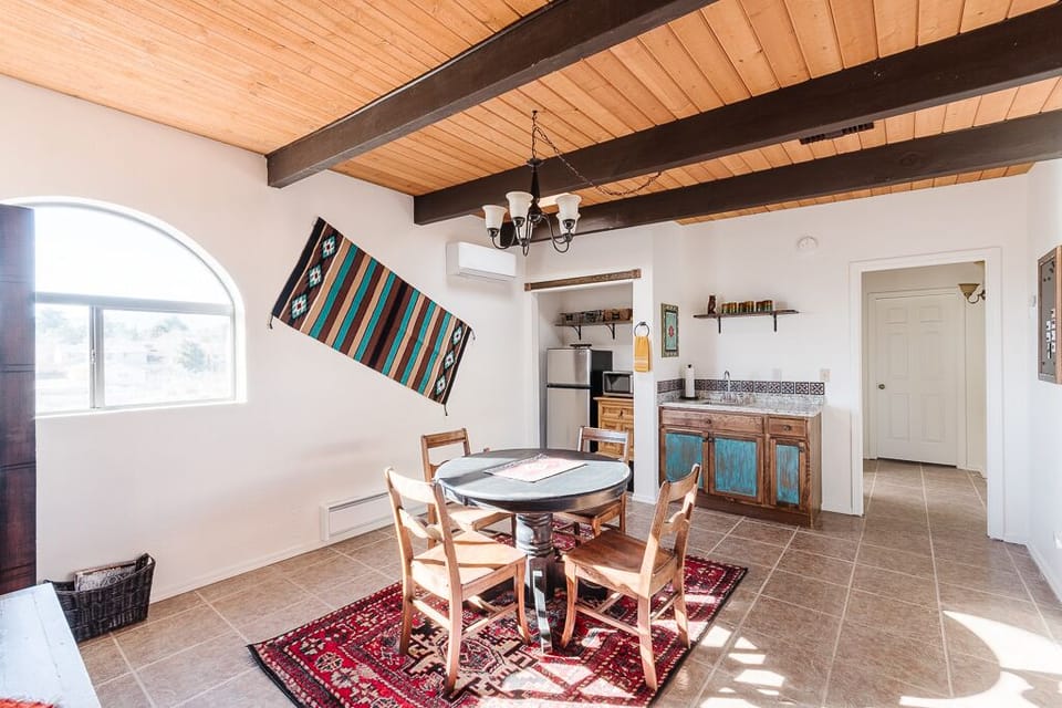 Unit B: Kitchenette with mini fridge, microwave, sink, hot plate
