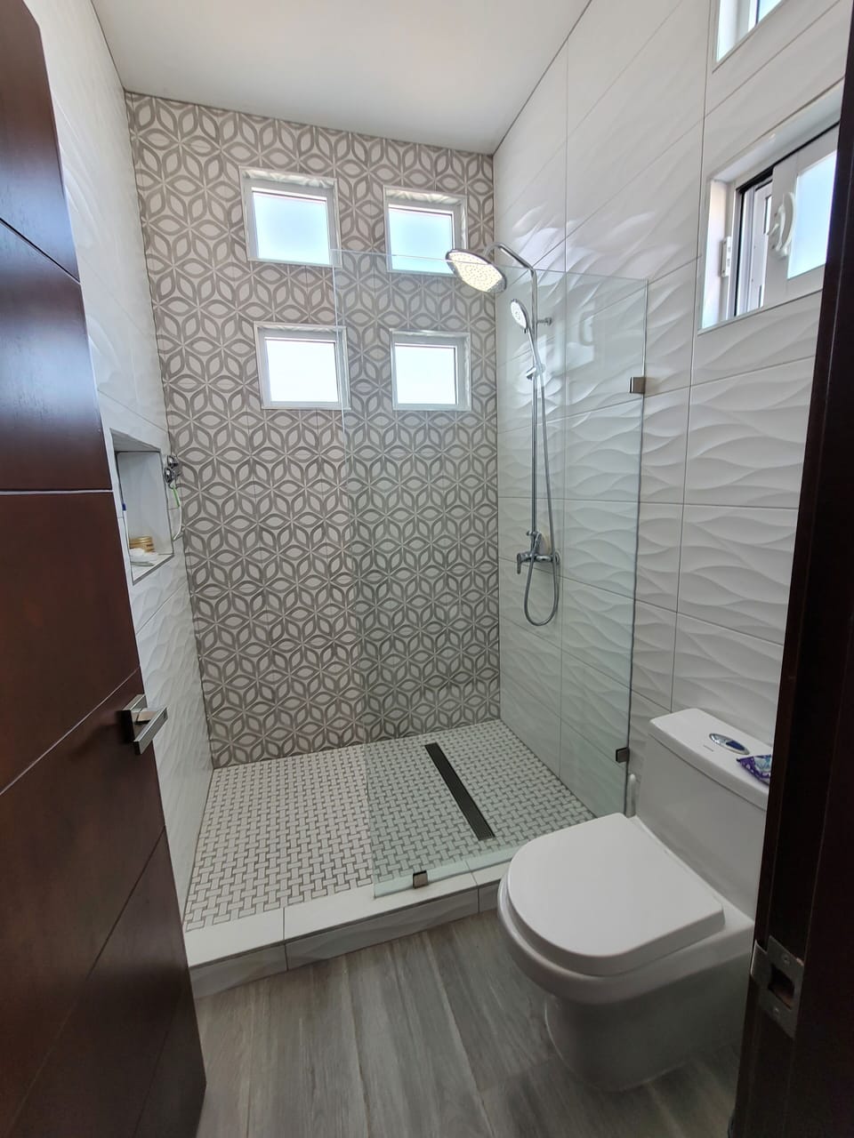 Upstairs Main bedroom Shower and Bathroom