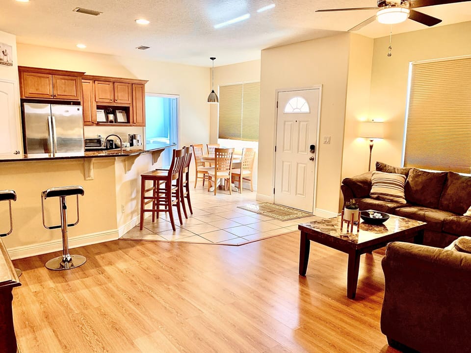 Kitchen and living area