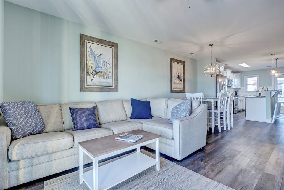 Family room sectional sleeper sofa