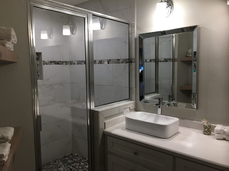 Large walk-in shower