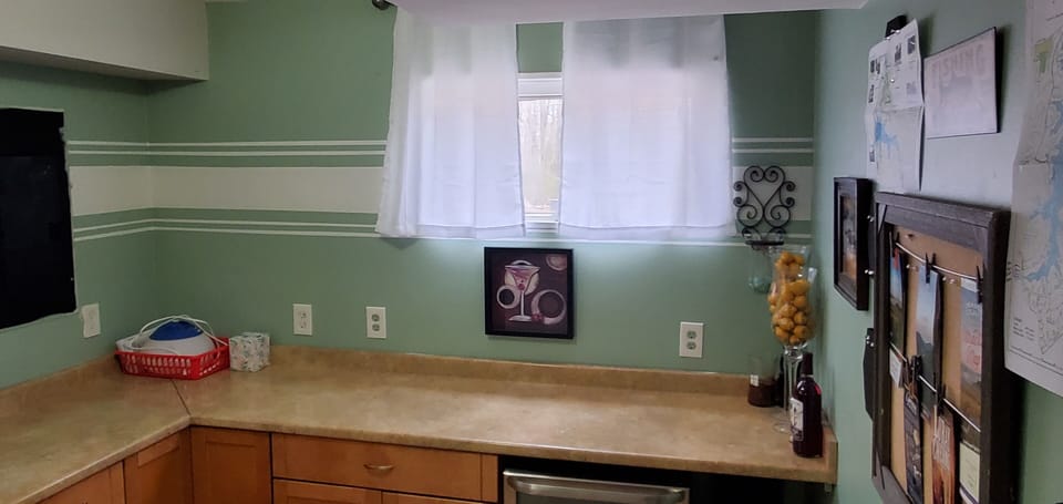 Downstairs kitchenette and Laundry room