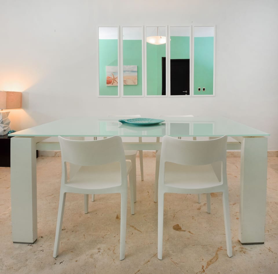 Enjoy breakfast, lunch, and dinner, or a game of cards with your whole group at our simplistic dining area.