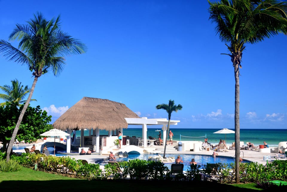 Caribbean Sea views from this main floor condo