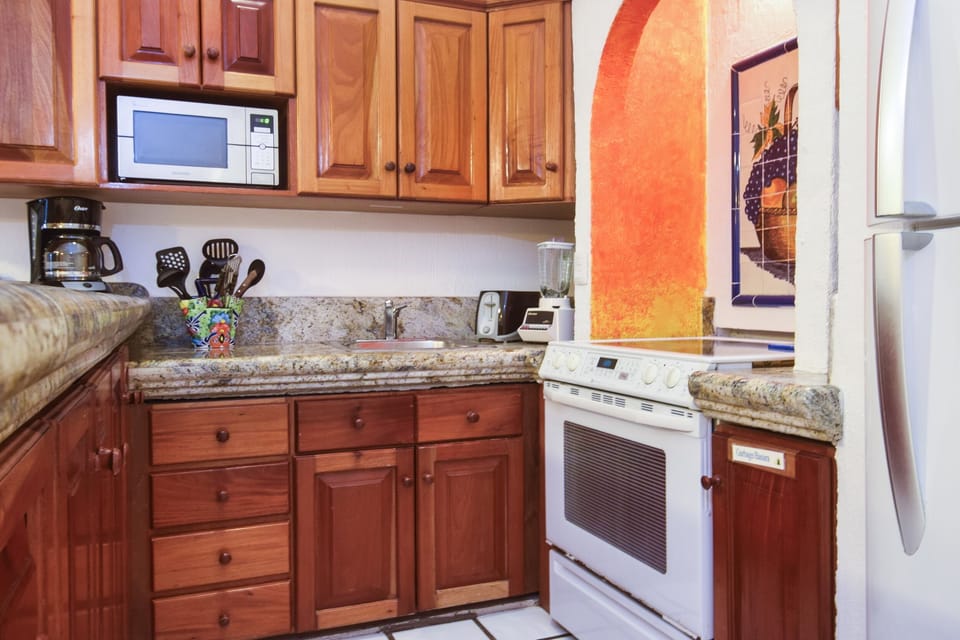 Fully-equipped custom kitchen