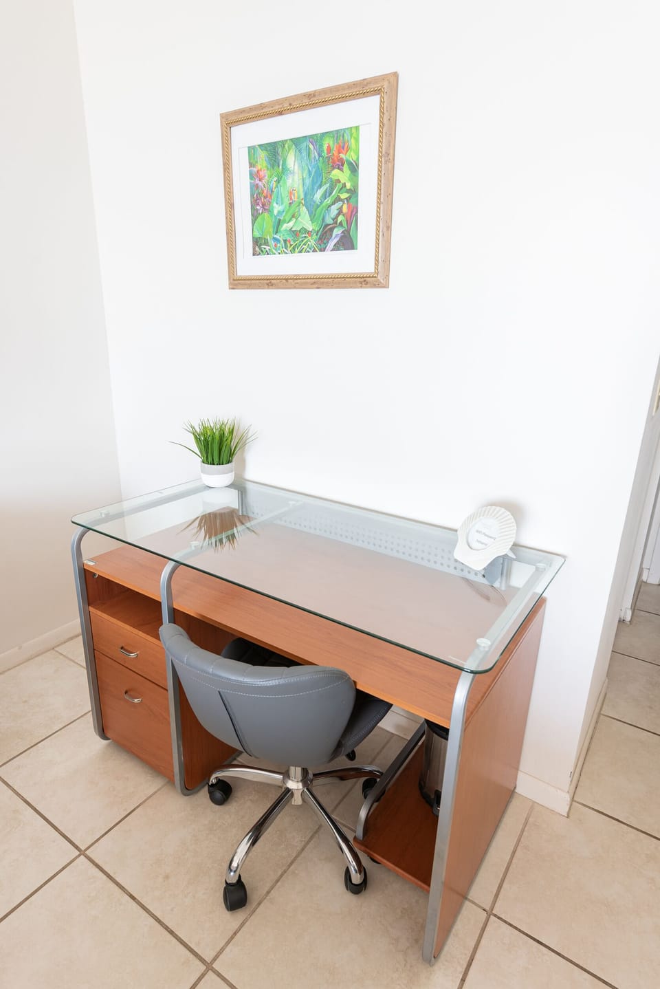 desk in master bedroom