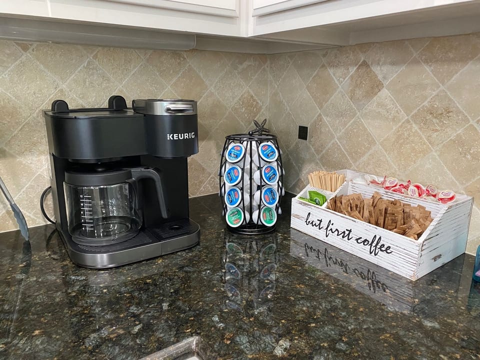 Kitchen coffee bar.