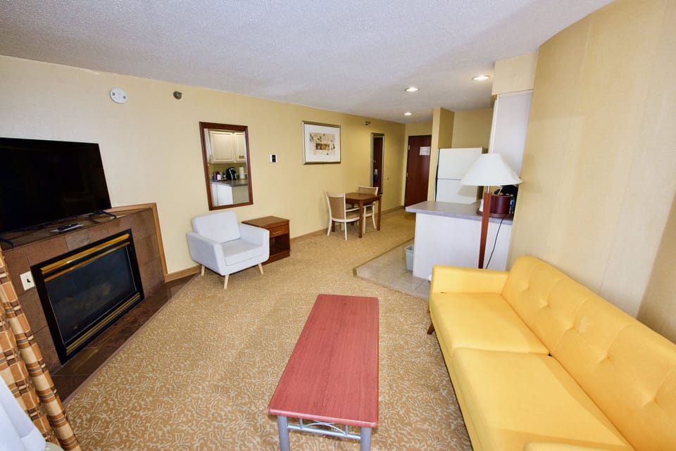 In-room safe, desk, laptop workspace, iron/ironing board