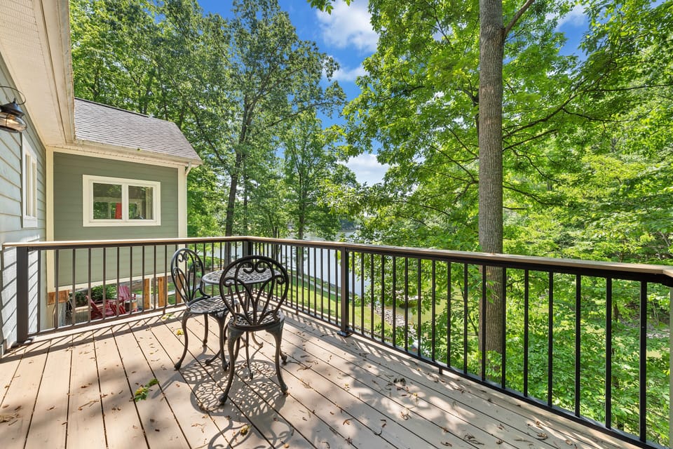 The main floor master has its own private balcony!