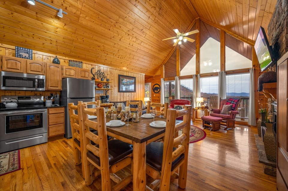 Open concept living and dining area will keep the whole family together