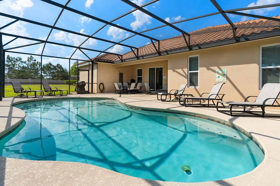 Another view of our private pool and screened lanai.
