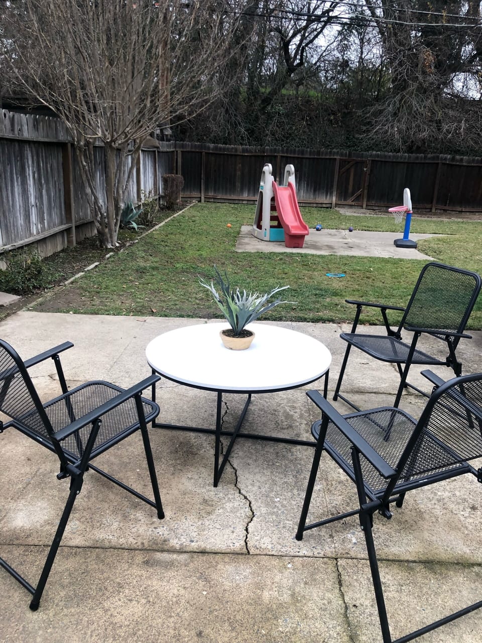 Private backyard