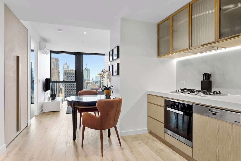 Open-planned kitchen and dining area