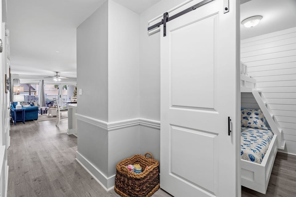 Sliding "Barn" Door from the bunk room to the hallway