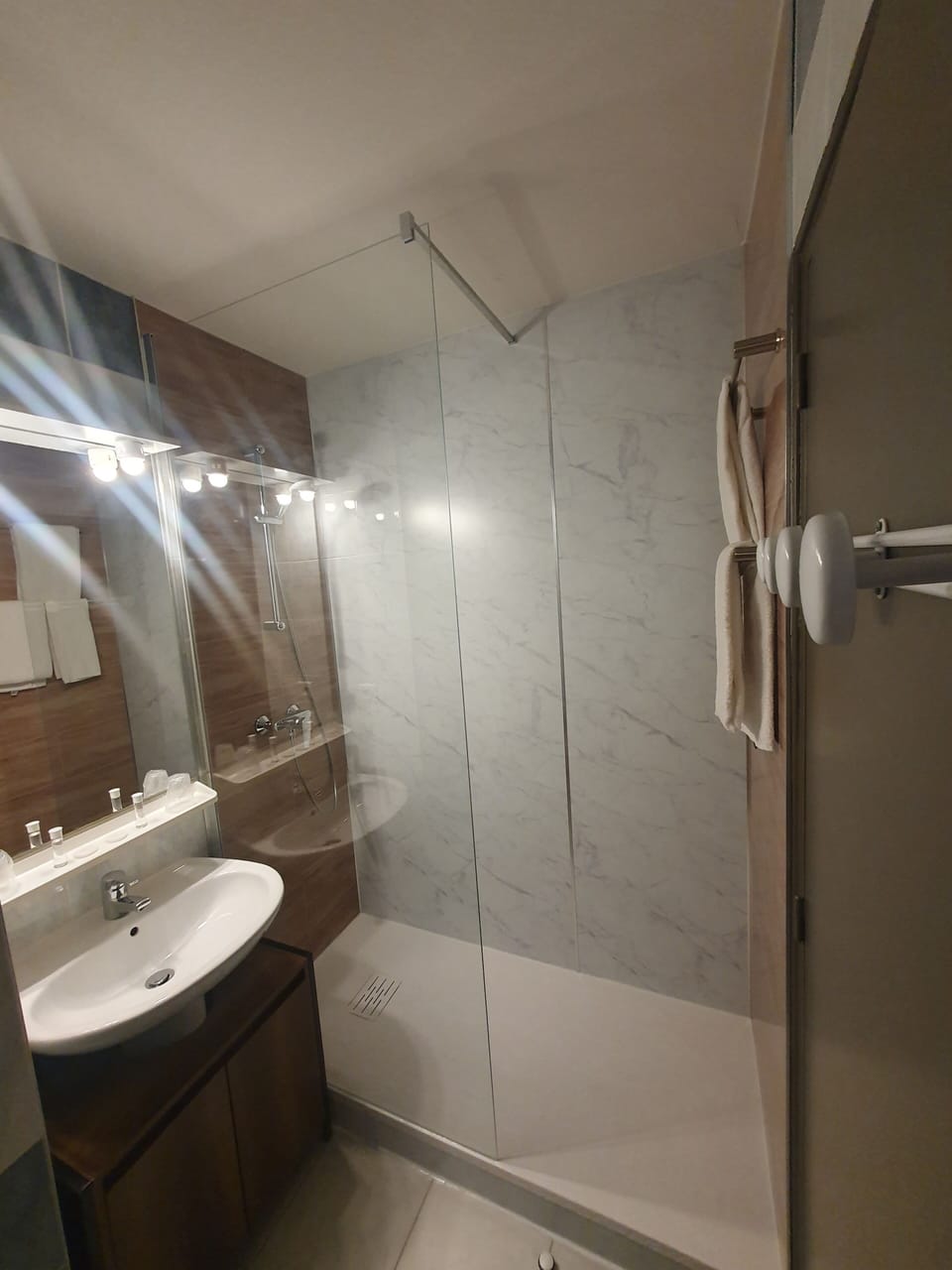 Family Room | Bathroom | Shower, free toiletries, hair dryer, towels