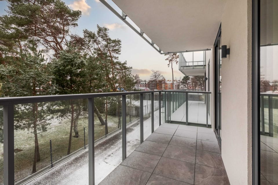 Spacious balcony where you can spend time outdoors.