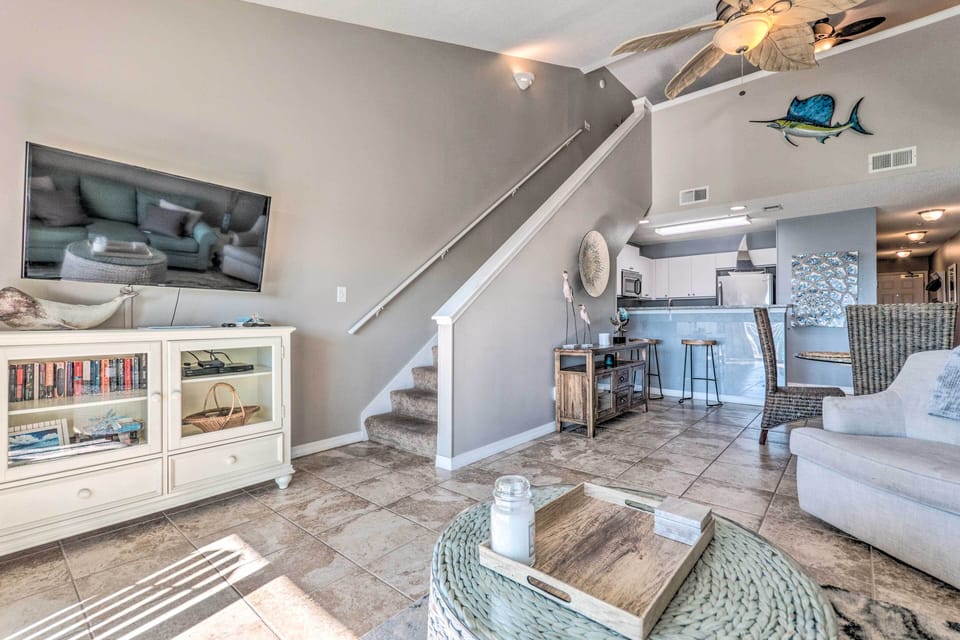 Living Room | Free WiFi | 2-Story Condo
