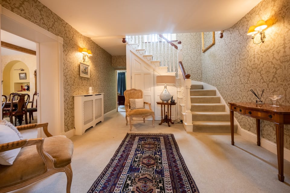 Ground floor: The spectacular dining room provides seating for twelve guests