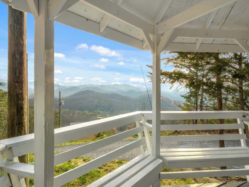 Wedding Venue area at the top of the property. EITHER follow the path that leads to Tanner Manor Lodge where the dumpster is, go in front and follow the gravel road up around to the right OR turn right onto the road, rt at next street & go up to top
