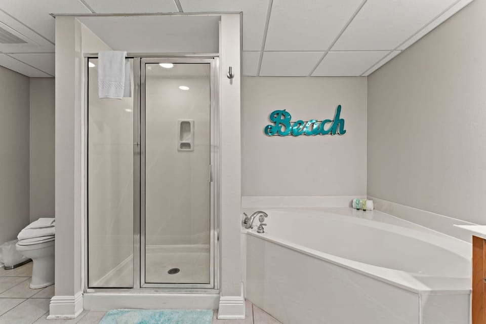 Primary Bathroom with Walk-In Shower and Garden Tub