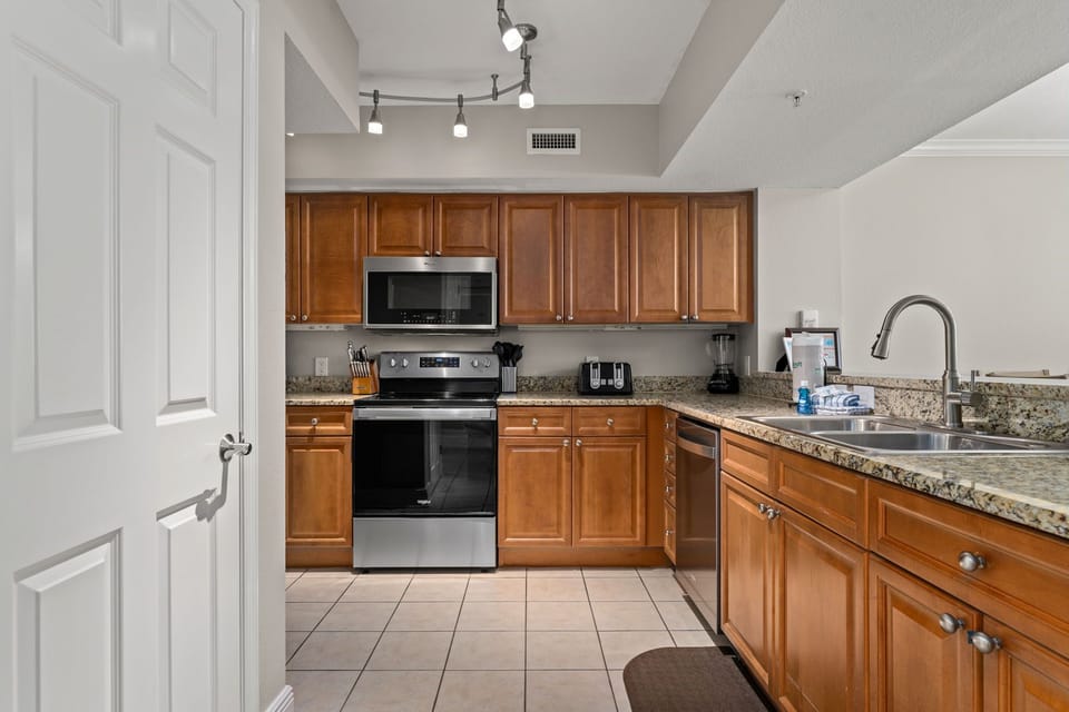 Full Size Kitchen with Bar Seating