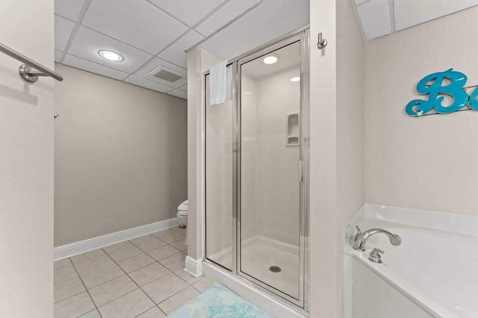 Primary Bathroom with Walk-In Shower and Garden Tub