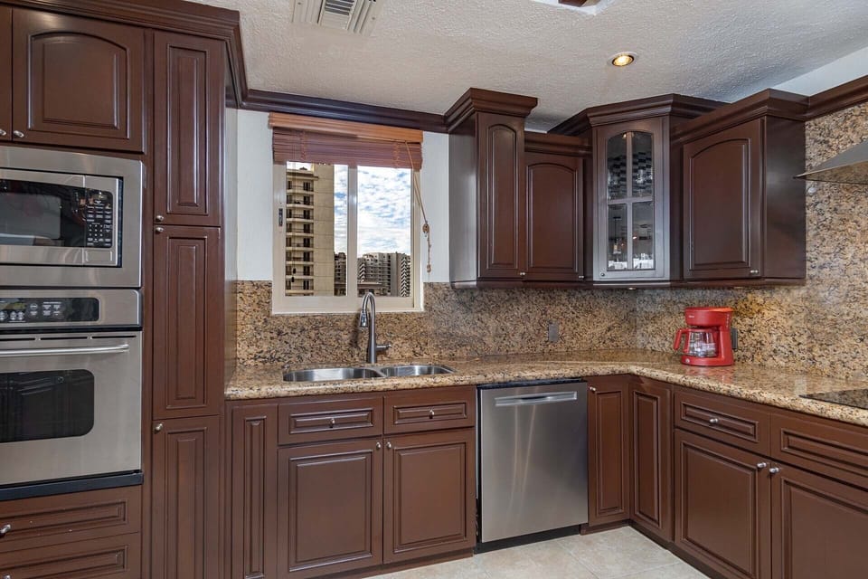 The large kitchen