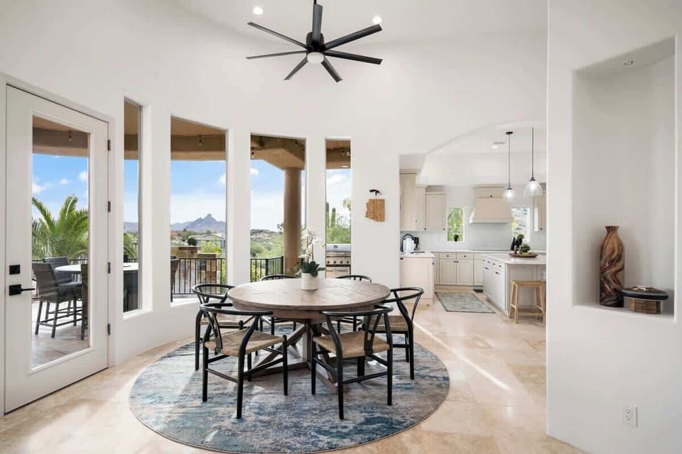 Enjoy the same beautiful views from our dining area inside!