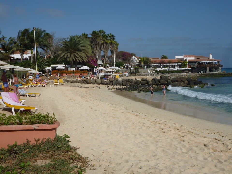 Main beach in the town