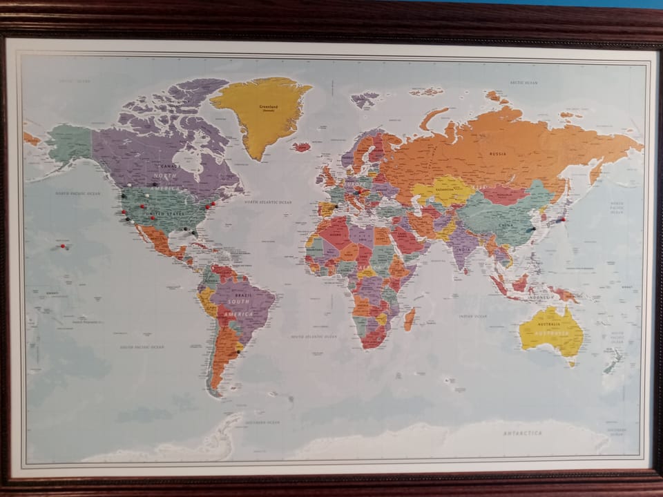 Guest from Japan to Hawaii, Saskatchewan to Argentina.