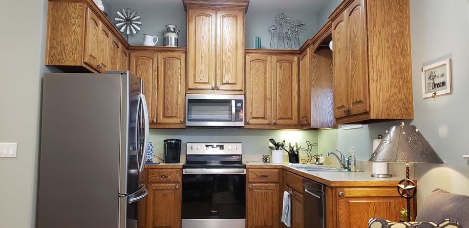 Kitchen view from the living area.