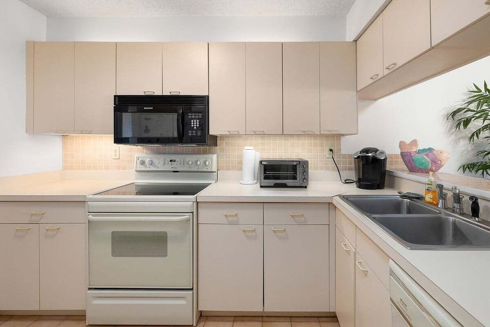 King and Prince 387 - Kitchen Area with a Keurig Coffee Maker