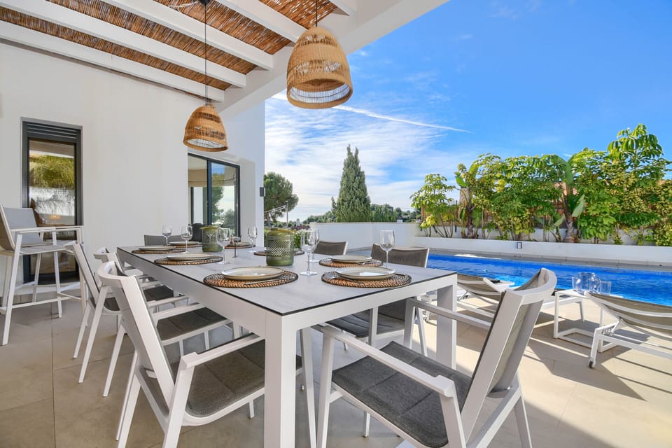 Terrace and pool