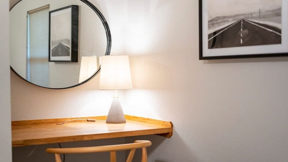 small built-in desk