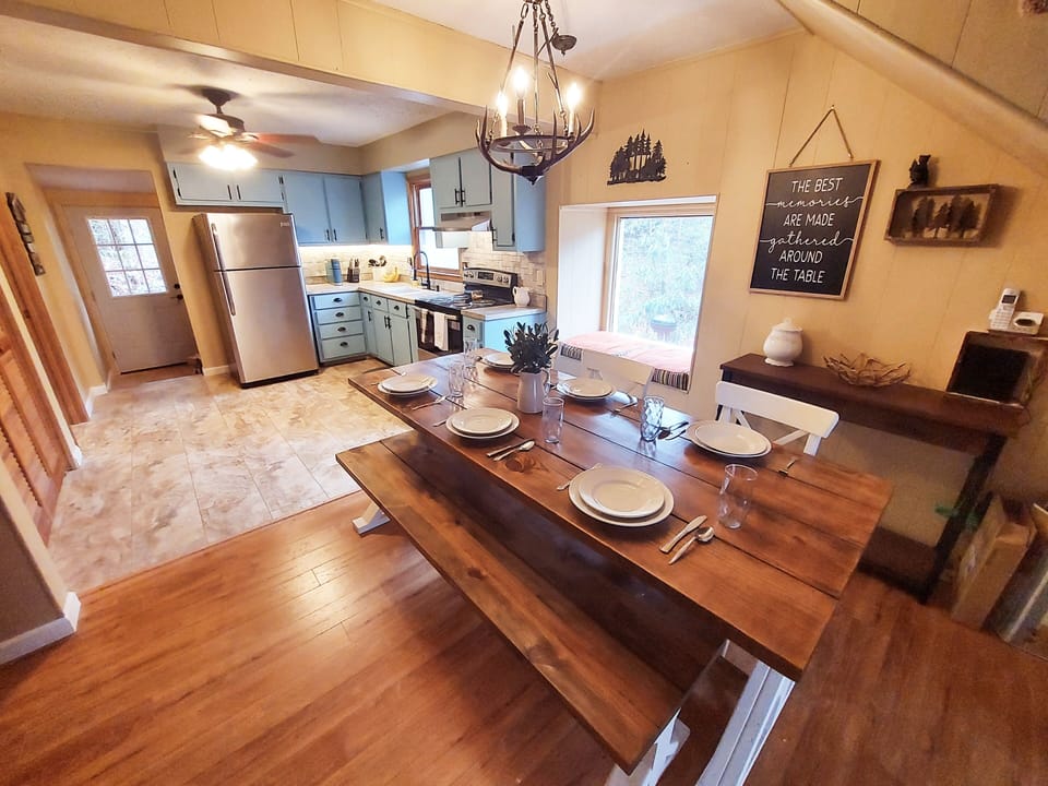 Farmhouse Dining Table, Open to Kitchen and Main Living Space