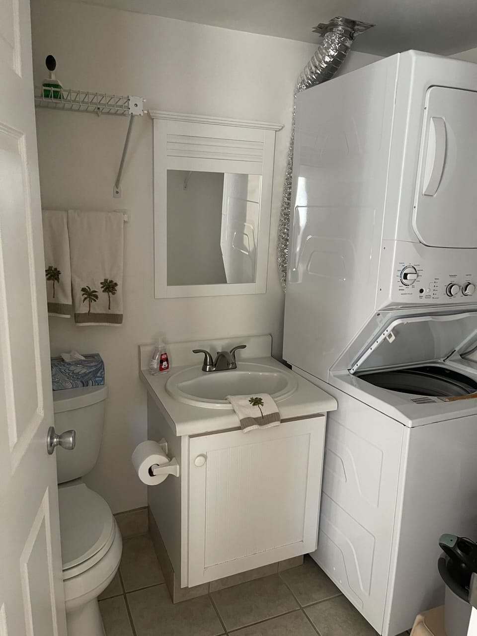 Washer and dryer  1/2 a bath on first floor 