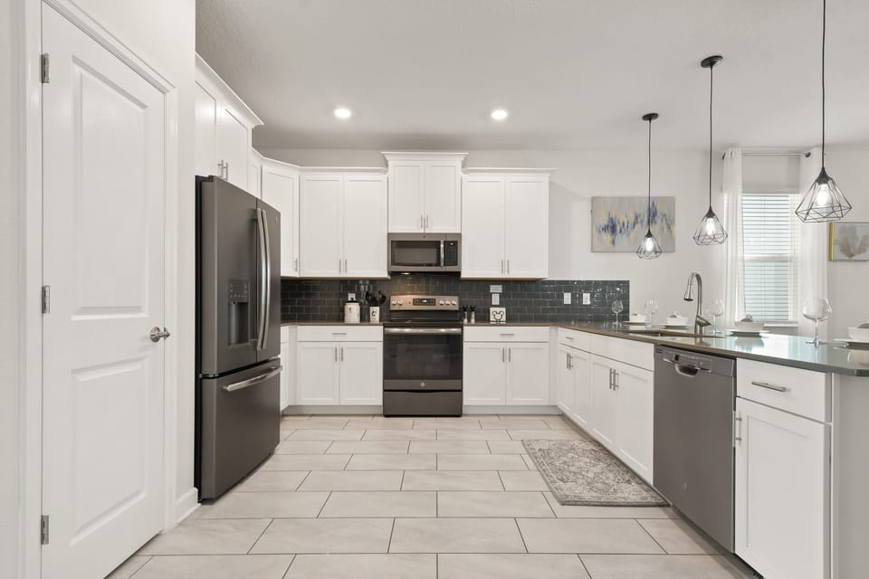 Fully stocked kitchen