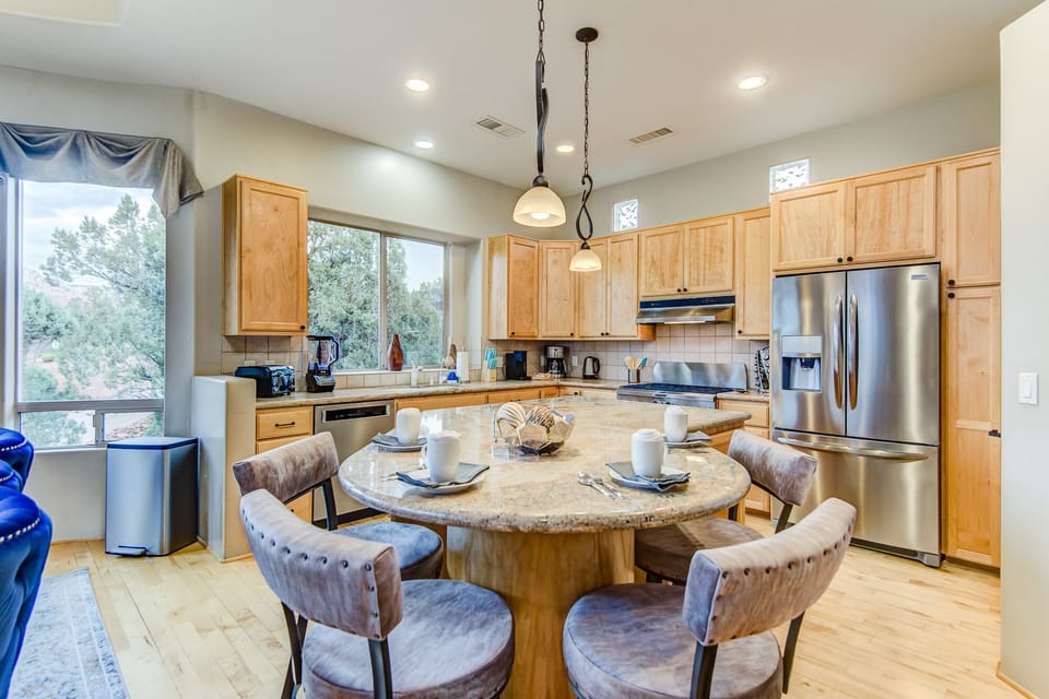 Center island with Bar Seating for Four
