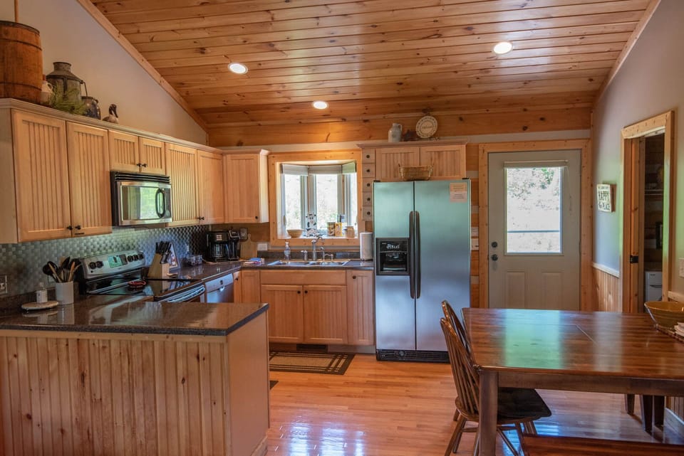 Fully-stocked kitchen...