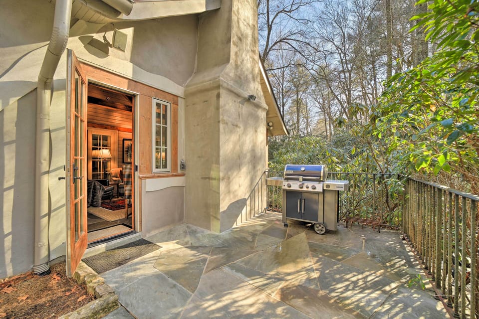 Patio behind Den