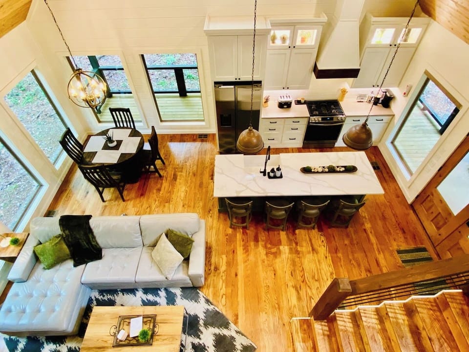 Kitchen, Dining, Living
