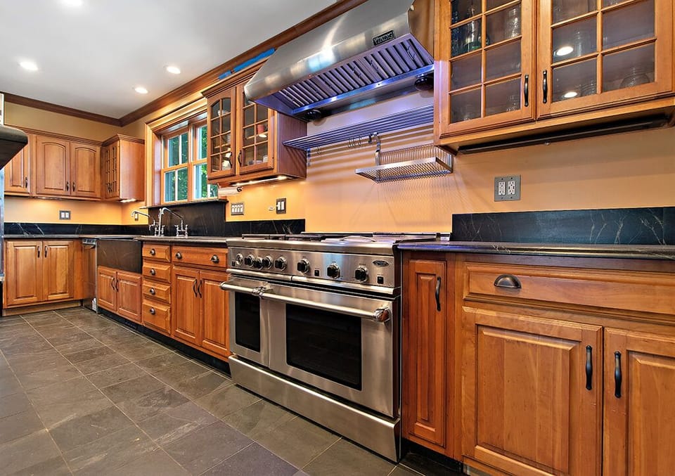Commercial Stainless Steel Stove.