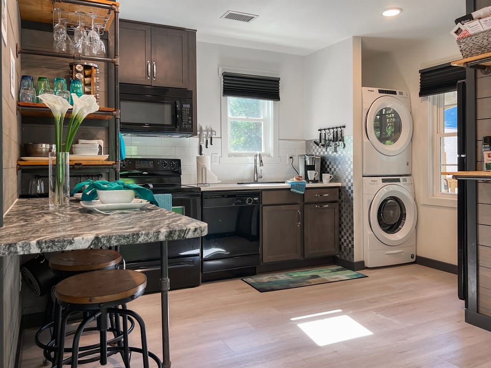 "The kitchen has ALL the amenities to make your own local seafood dinner...