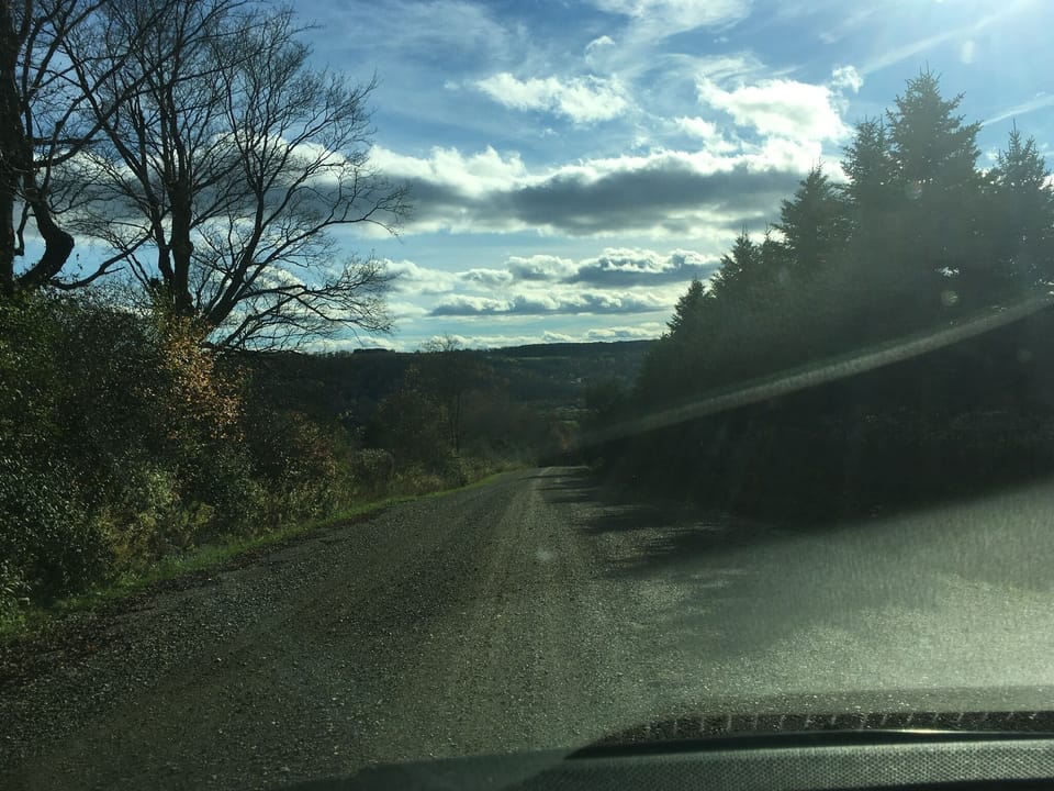 The road coming up Lever Hill