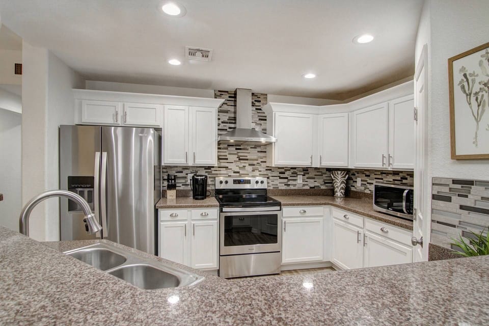 upgraded kitchen to prepare your meals.
