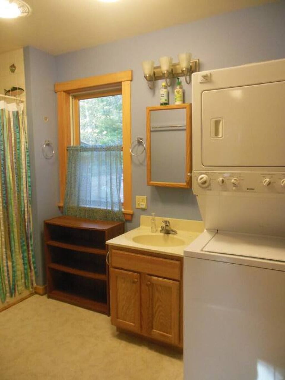 Bathroom with washer/dryer for your use.