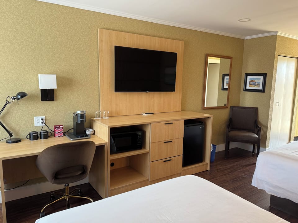 Room, 2 Double Beds (No Pets) | Premium bedding, desk, iron/ironing board, free WiFi